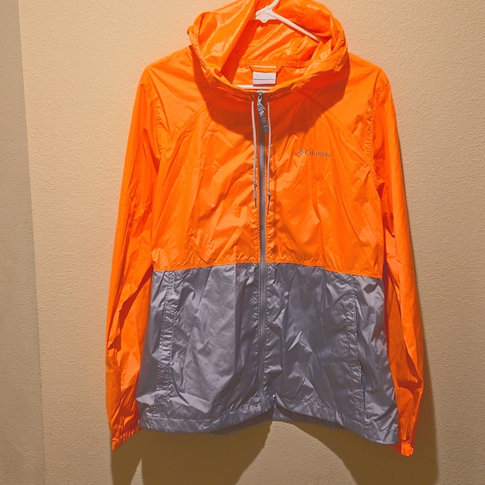 Columbia Windbreaker Pink and Grey